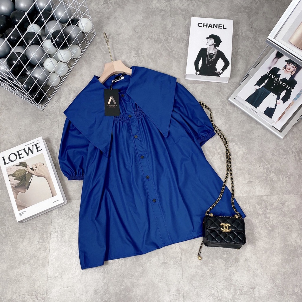 Áo babydoll tiểu thư cổ bèo PN00345 aosomicongsothietke