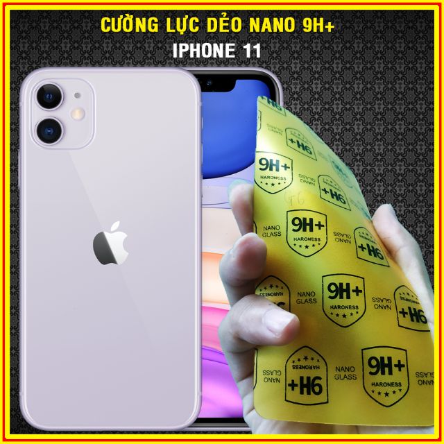 Dán cường lực nano mặt trước, sau, camera iPhone 11