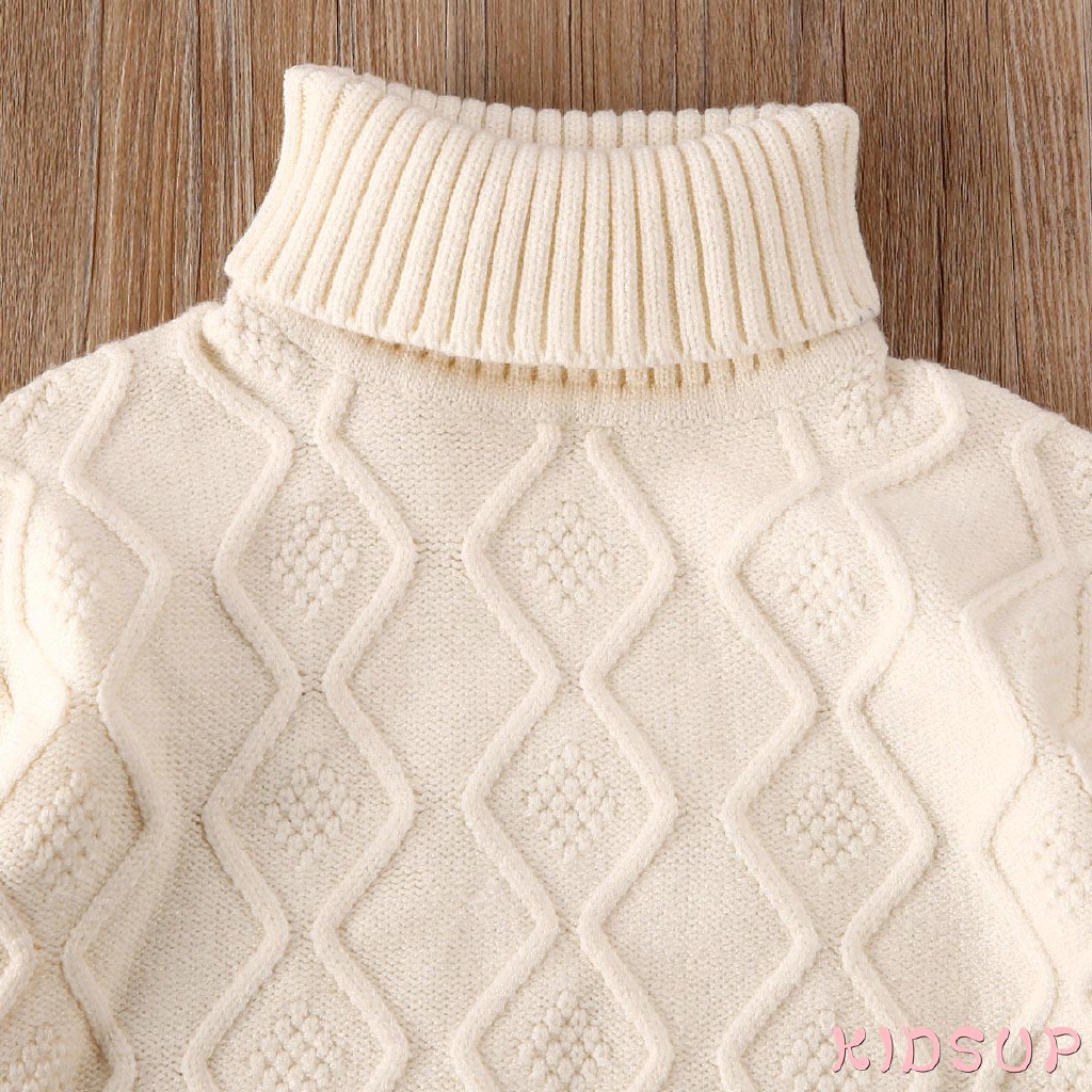 Bộ Áo Sweater Cổ Lọ + Chân Váy Mini 2 Món Thời Trang Mùa Đông Cho Bé Gái