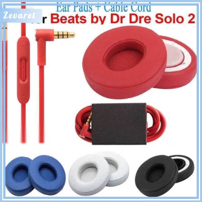 Set Đệm Tai Nghe Thay Thế Kèm Dây Cáp Âm Thanh Cho Tai Nghe Có Dây Beats by Dr Dre Solo 2