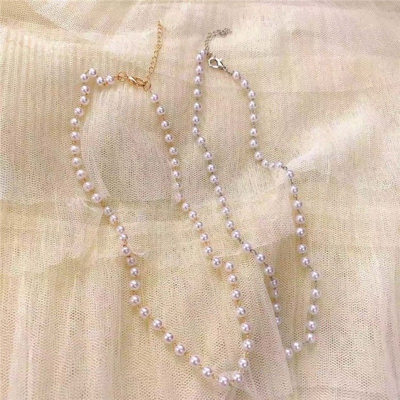 Vòng cổ chuỗi hạt ngọc trai kiểu Âu Mỹ cổ điển sang trọng