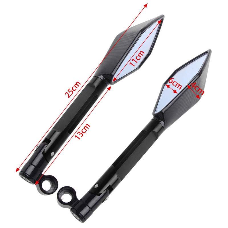 1 Cặp Gương Chiếu Hậu Điện Cực Cho Xe Máy Scooter E-Bike