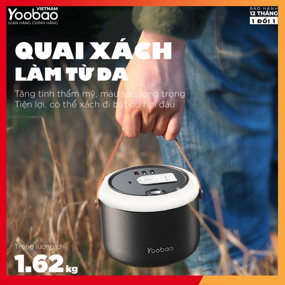 Trạm sạc dự phòng 48000mAh Yoobao 150C - Kích nổ ắc quy ô tô - Sạc PD3.0 - Hàng chính hãng - Bảo hành 12 tháng 1 đổi 1