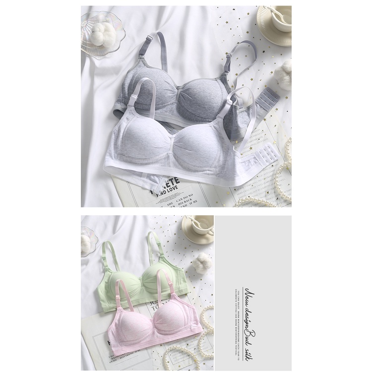 Áo lót vải cotton mềm không đường may có thể điều chỉnh thoải mái cho nữ