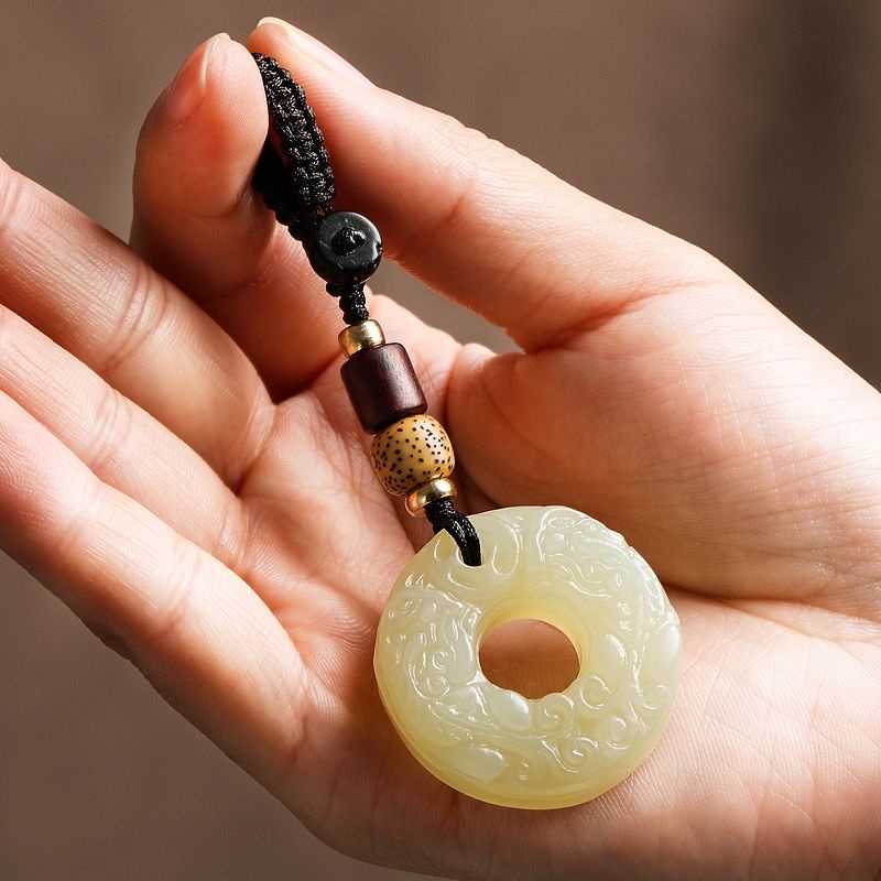 Móc Chìa Khóa Hình Tỳ Hưu Bằng Ngọc Bích Chất Lượng Cao