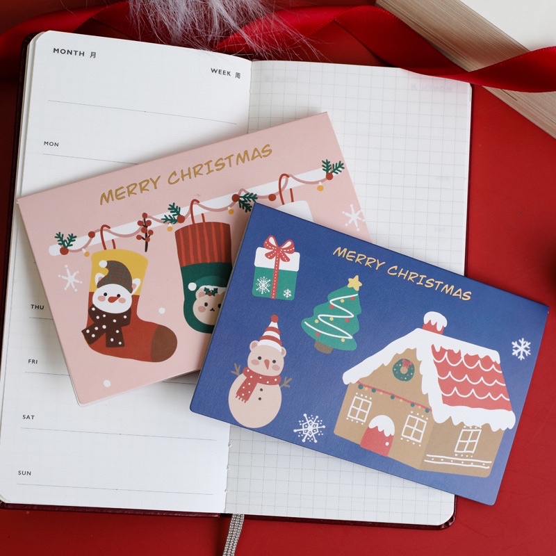 Thiệp Giáng Sinh, Xmas Noel size 8.5 x 12. 8 cm kèm bao thư