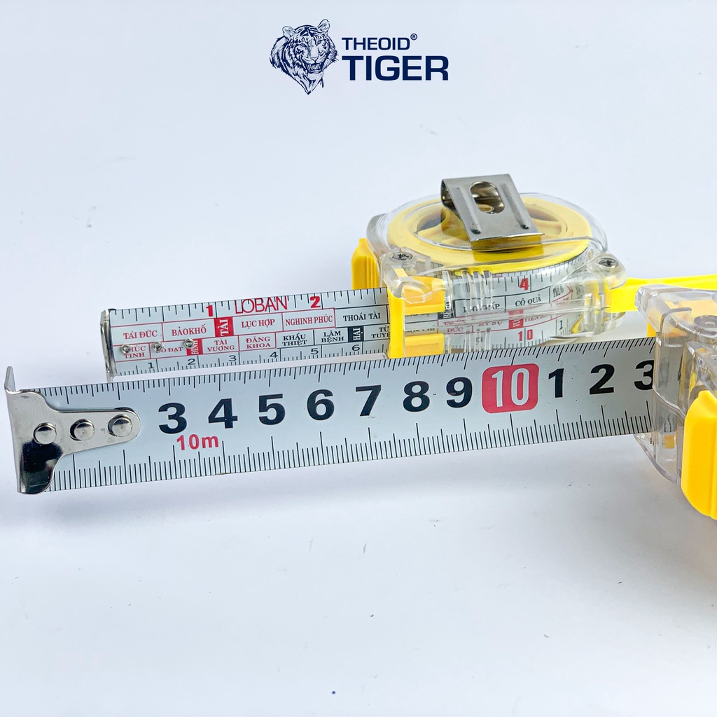 Theoid Tiger Thước Lỗ Ban Dây Cuộn Phong Thuỷ 3 kích thước 5m 7,5m 10m