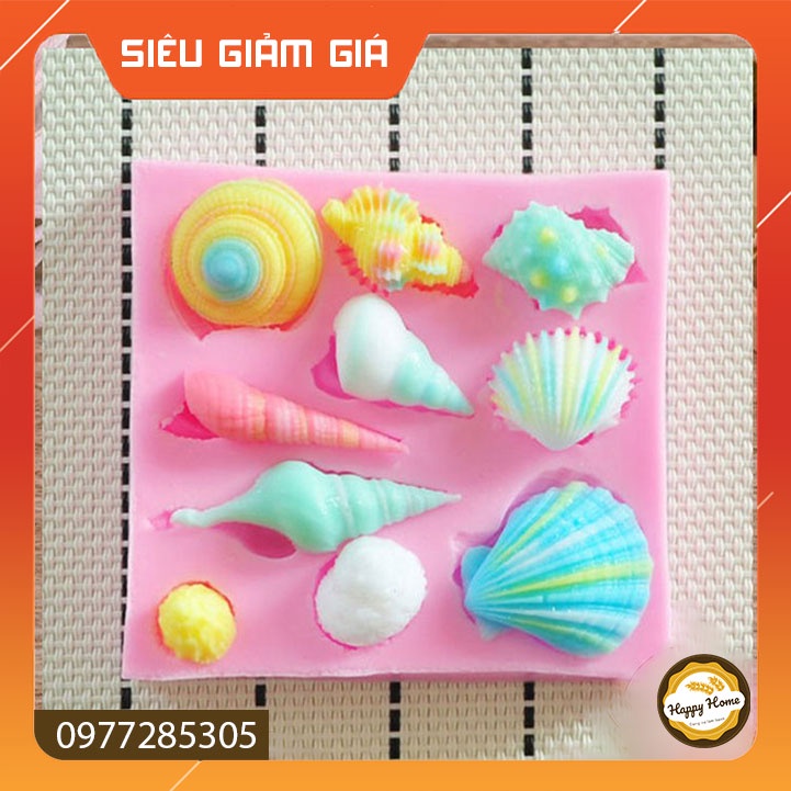 Khuôn silicon 3D hình con sò làm bánh rau câu, trang trí bánh kem [SIÊU XINH]