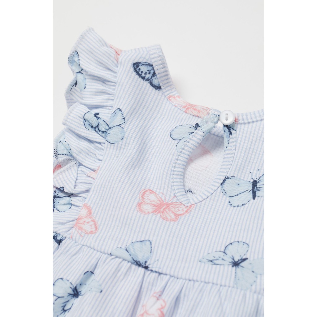 Váy quốc dân bườm xanh HM UK săn sale size 6-9m đến 3-4Y