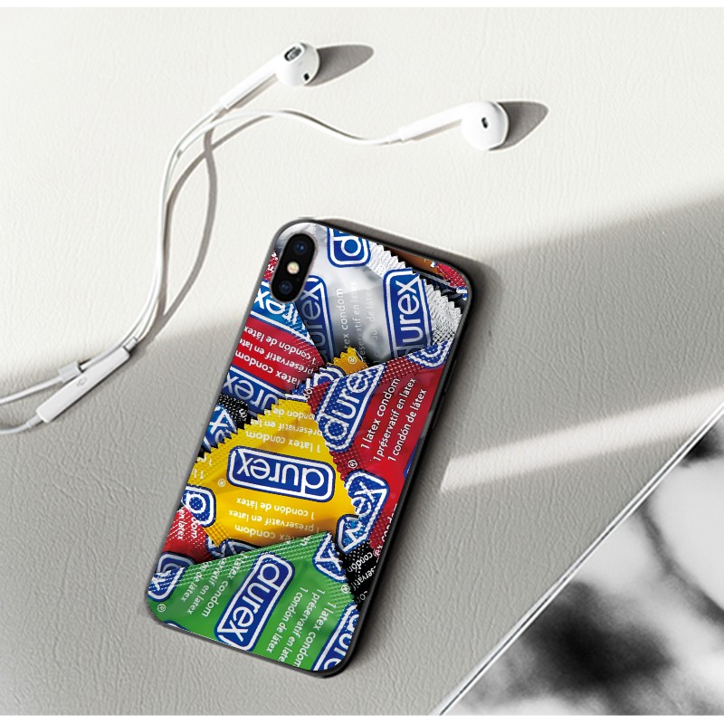 DUREX Ôp Điện Thoại tpu Dẻo Họa Tiết Độc Đáo Vui Nhộn Cho iphone x 12 13 mini 11 14 pro xs max xr 5s 6s 7 8 plus Ốp
