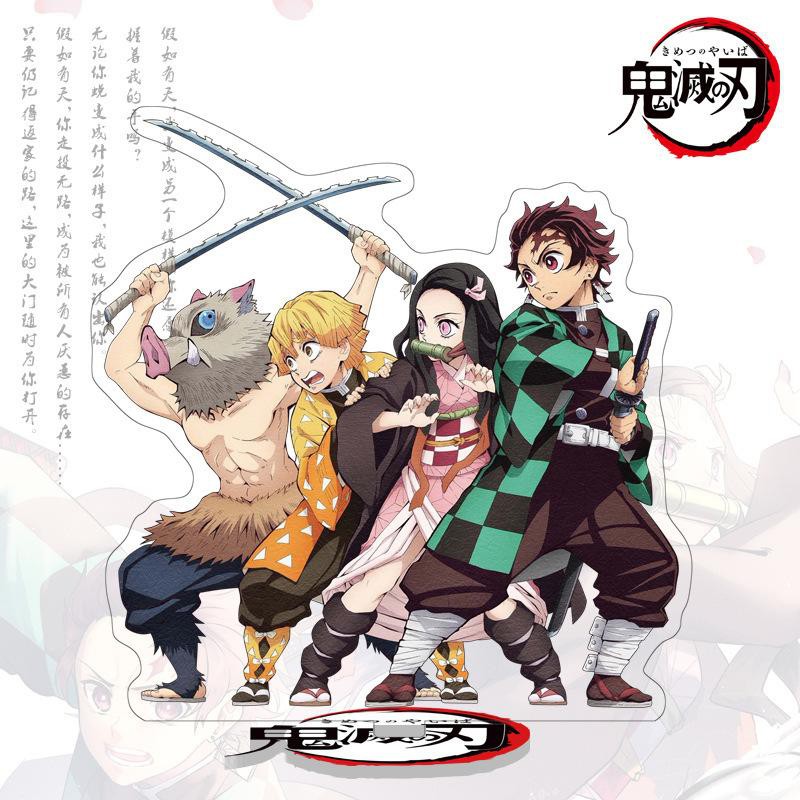 Mô hình nhân vật mica standee Kimetsu no Yaiba Thanh Gươm Diệt Quỷ in hình anime chibi trang trí trưng bày