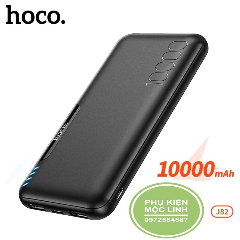 Pin Sạc Dự Phòng HOCO - J82 - 10.000mah - Sạc Nhanh Có Đèn Led Hiển Thị Dung Lượng Pin - Hàng Chính Hãng Lỗi 1 đổi 1