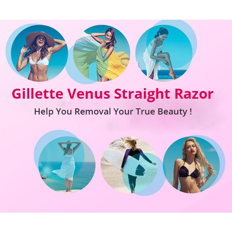 Gillette Venus Set 3 Lưỡi Dao Cạo 3 Lớp Kèm Thanh Xà Phòng Lưỡi Cạo Mịn Cơ Thể Cong Thay Thế Cho Nữ