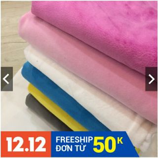 set 1kg vải nhung lông 4 chiều vải miniso co giãn 4 chiều may thú nhồi bông khổ 1x1m7