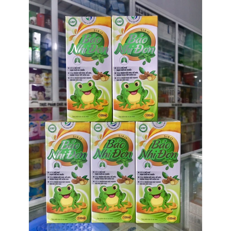 SIRO HO BẢO NHI ĐƠN 100ml CHO BÉ - GIẢM HO, HẮT HƠI SỔ MŨI, HỖ TRỢ ĐIỀU TRỊ HO DAI DẲNG