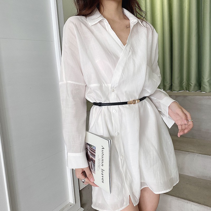 No Porous Belt Female Minimalist Wild Waist Decoration Dress Shirt Korean Women's Small Belt With Skirt