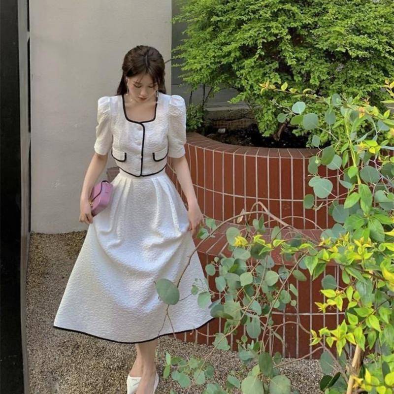 Đầm Dài Tay Phồng Thời Trang Pháp Cho Nữ