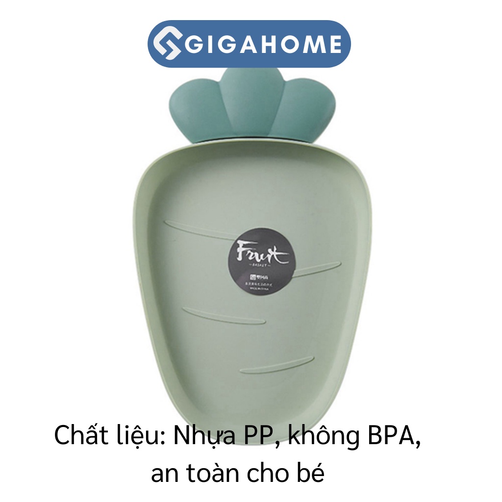 Đĩa, Khay Trái Cây Đựng Hoa Quả, Đồ Ăn Dặm Hình Cà Rốt Trang Trí Decor Bàn GIGAHOME 9378