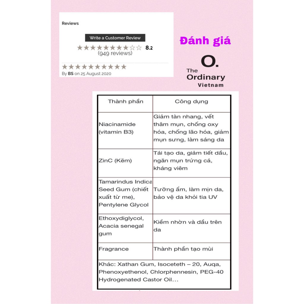 Tinh Chất The Ordinary Niacinamide 10% + ZinC 1% - Dưỡng Sáng Da, Cải Thiện Thâm, Mụn, Thu Nhỏ Lỗ Chân Lông | BigBuy360 - bigbuy360.vn
