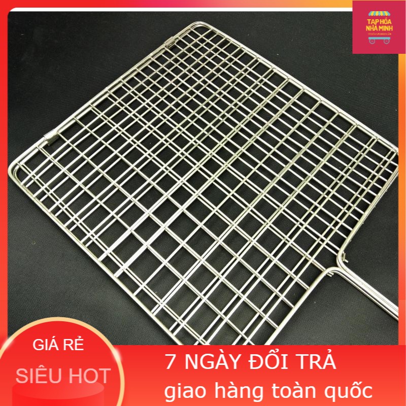 [SIÊU HOT] Vỉ Nướng Inox, Kẹp Nướng Thịt, Chả, Nướng Thực Phẩm Than Hoa Cao Cấp