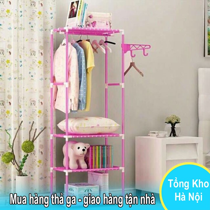 Kệ treo quần áo 4 tầng hình chữ H đa năng tiện dụng