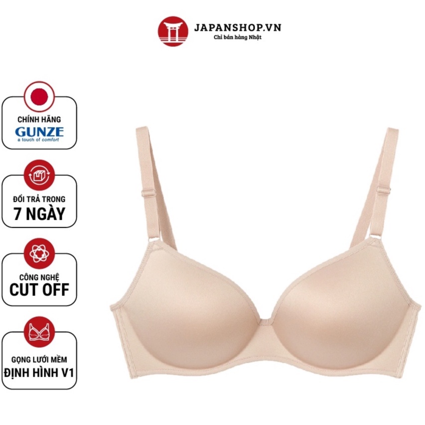 Áo lót nữ nâng ngực có gọng lưới mềm Kireilabo Gunze Happy Smoothy Bra TB6010H Nội Địa Nhật Chính Hãng