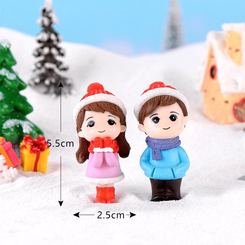 Búp bê Tình Nhân, Người tuyết và ông Già noel Giáng Sinh Noel Trang trí mô hình tiểu cảnh