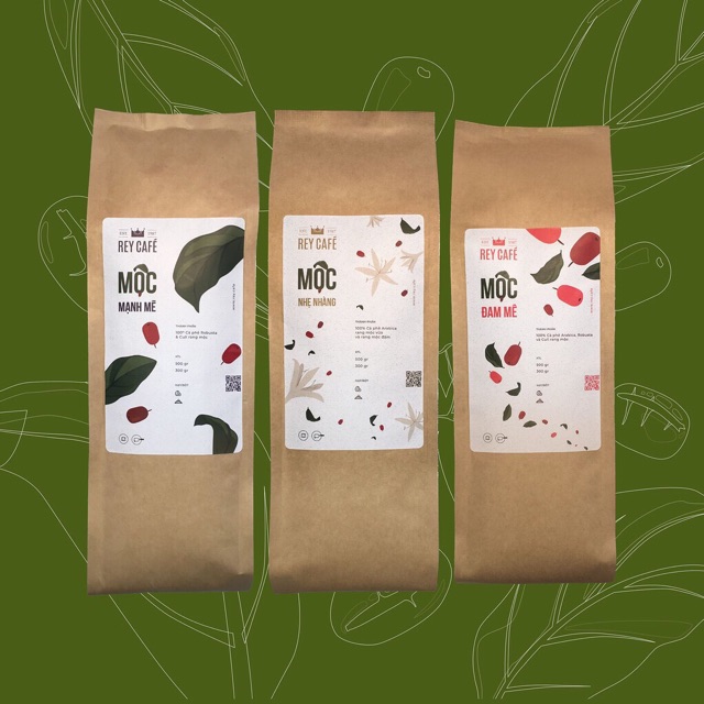 Cà phê mộc Đam mê- Thành phần hạt Coffee Arabia & Robusta & Culi nguyên chất