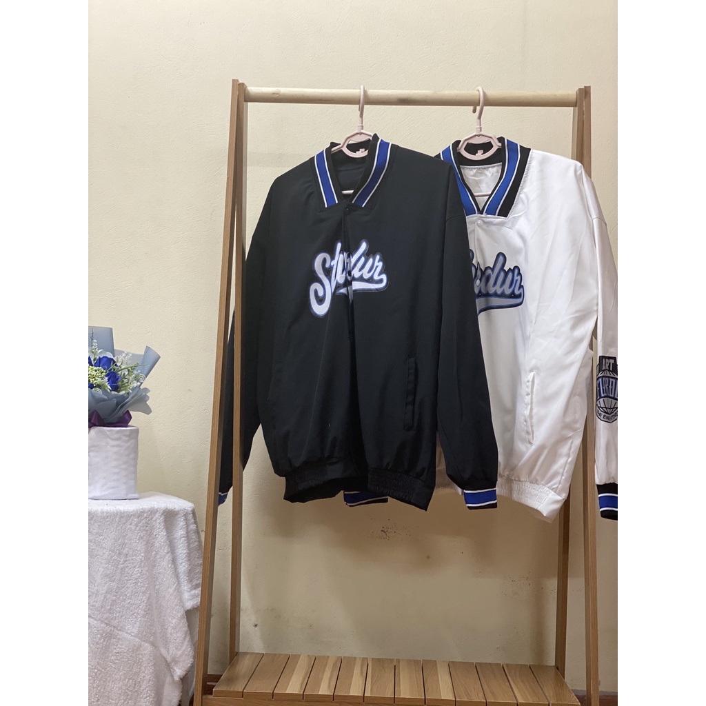 Áo Khoác Bomber Nam Nữ Unisex In Chữ Dù 2 Lớp Ulzzang