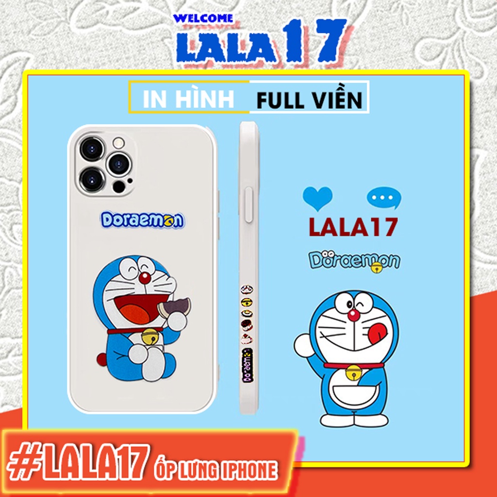 Ốp lưng iphone đẹp cạnh vuông in hình viền bvc Tosat Bear doraemon gấu mickey