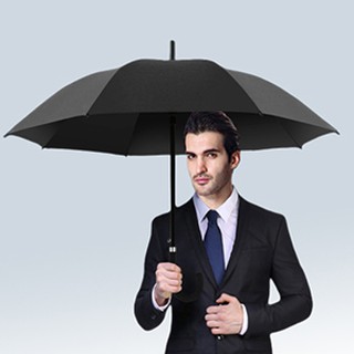 Ô dù đen trơn cán dài 90cm phụ kiện đi mưa dù che mưa loại lớn 2 người  - Asam