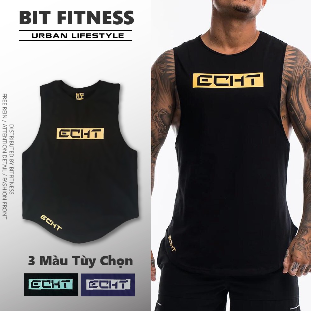 Áo ba lỗ ECHT cao cấp - Áo Tanktop tập Gym khoe xô - BiT Fitness chuyên đồ tập TT.EC.LGVG