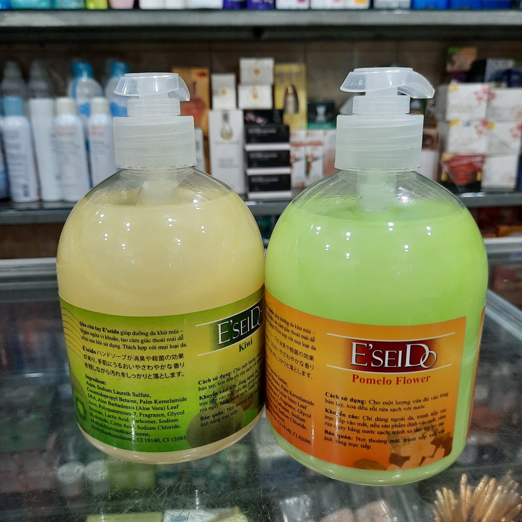 NƯỚC RỬA TAY E'SEIDO 500ML (HOA BƯỞI-KIWI)