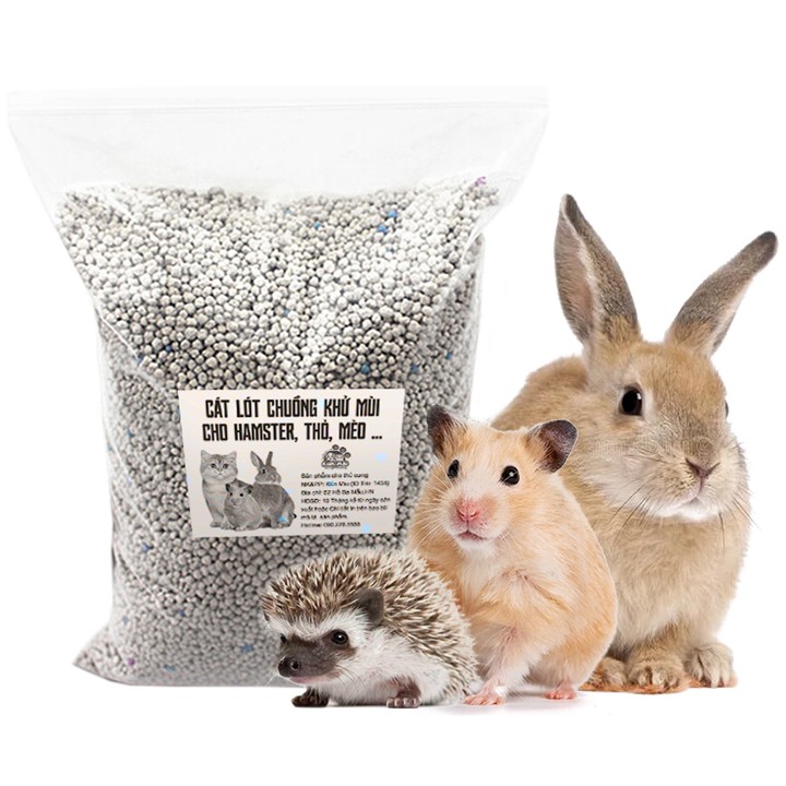 1kg Cát sand lót chuồng cho hamster, nhím cảnh, các thú cưng nhỏ, tinh chất bentonite thấm hút và khử mùi