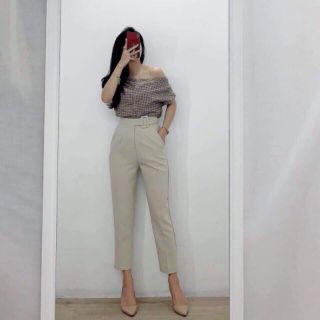 Quần baggy nữ đai lệch