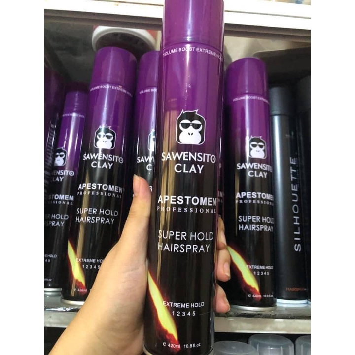 Gôm Xịt Tóc Sawensito Hair Spray Chai Màu Tím