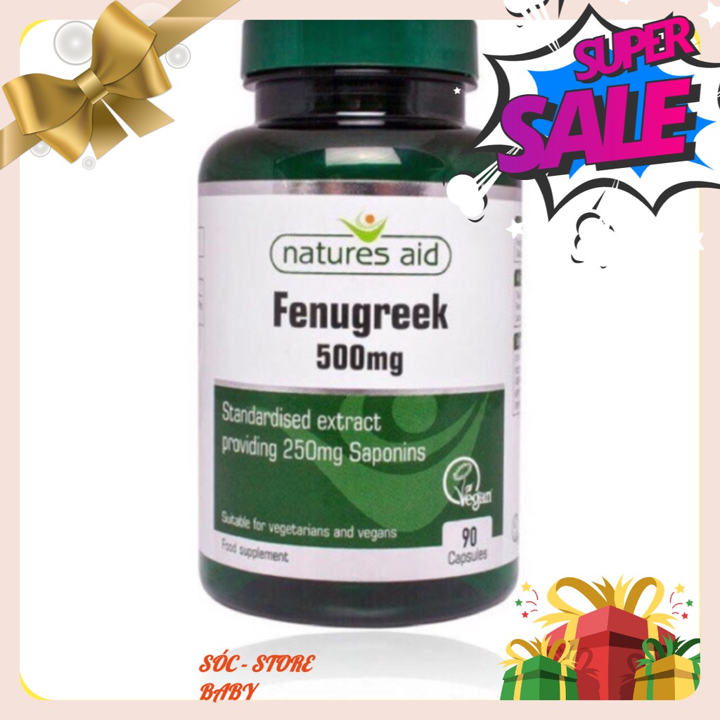 Viên uống lợi sữa FENUGREEK 500mg -UK [Date 2021]