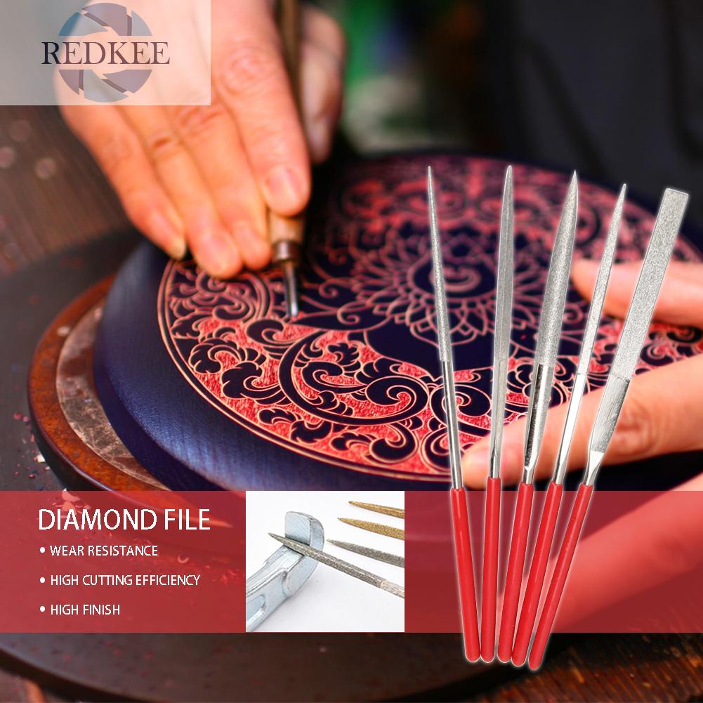 Bộ 5 cây dũa đánh bóng đồ gỗ / kính / kim loại chất lượng