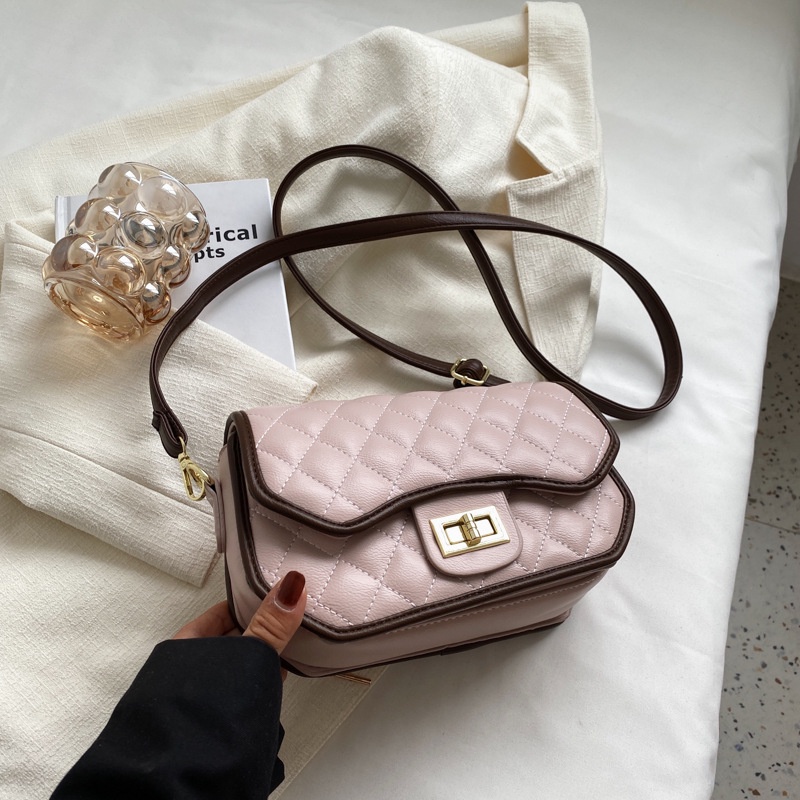 Túi đeo vai IELGY dáng vuông size nhỏ thêu họa tiết độc đáo thời trang cho nữ