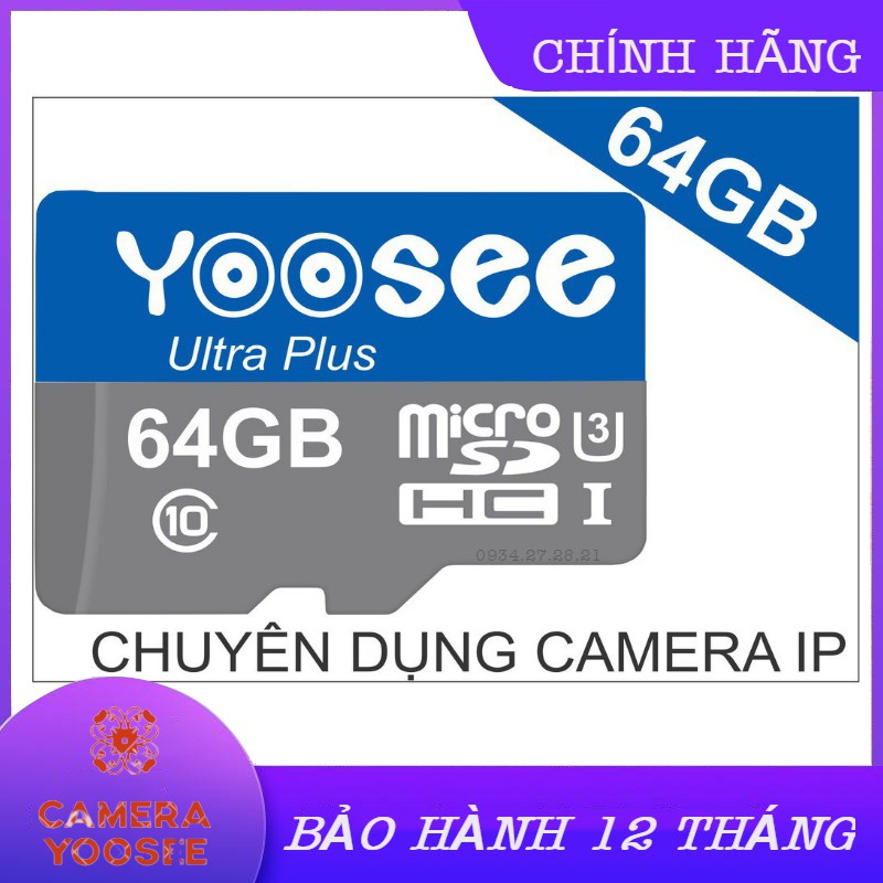 thẻ nhớ 64gb yoosee thích hợp cho camera yoosee