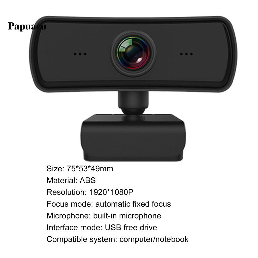 Webcam kỹ thuật số có thể xoay tự động trọng lượng nhẹ kết nối USB | BigBuy360 - bigbuy360.vn
