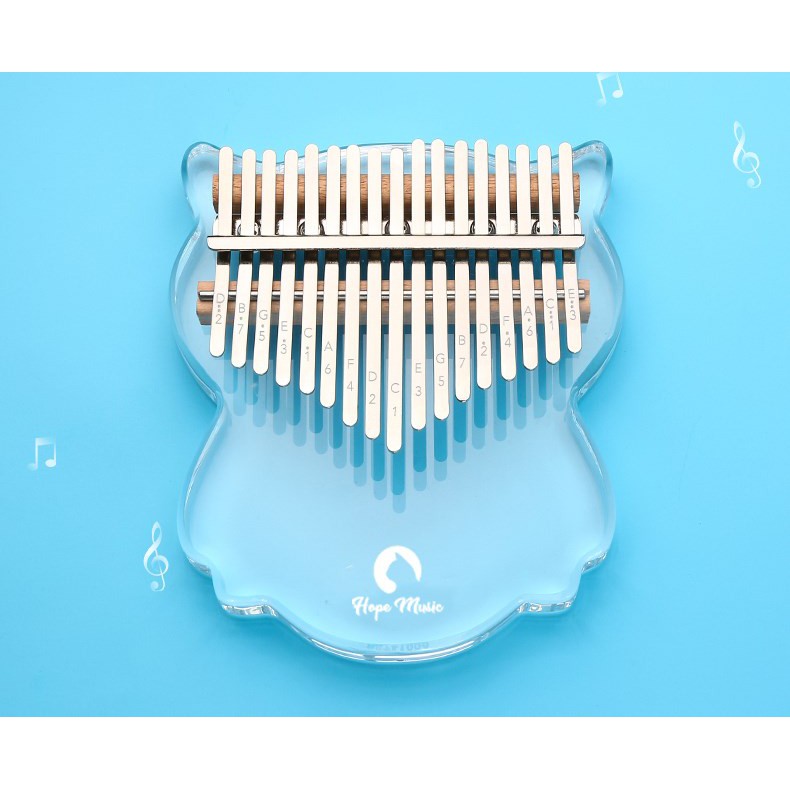 Đàn Kalimba Thủy Tinh Trong Suốt 17 Phím Chính Hãng Anca - Đầy Đủ Phụ Kiện