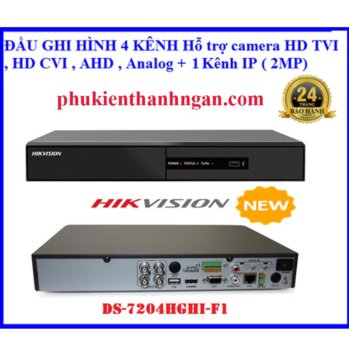 Đầu ghi hình 4 kênh HIKVISION DS-7204HGHI-F1 - ĐẦU GHI HÌNH HIKVISION