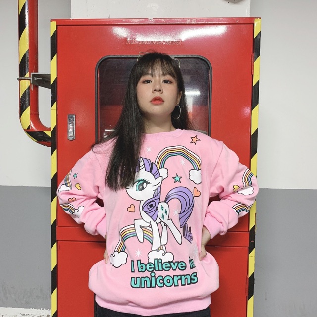 ÁO SWEATER IN NGỰA CẦU VỒNG KUTE