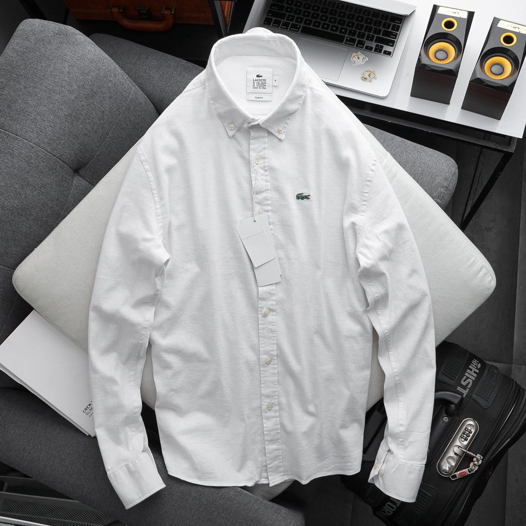 Aó sơ mi nam đũi dài tay Lacoste (Form Slim chất vải đũi (Linen) thoáng mát,thấm hút mồ hôi thoáng khí Hàng TQXK) | BigBuy360 - bigbuy360.vn