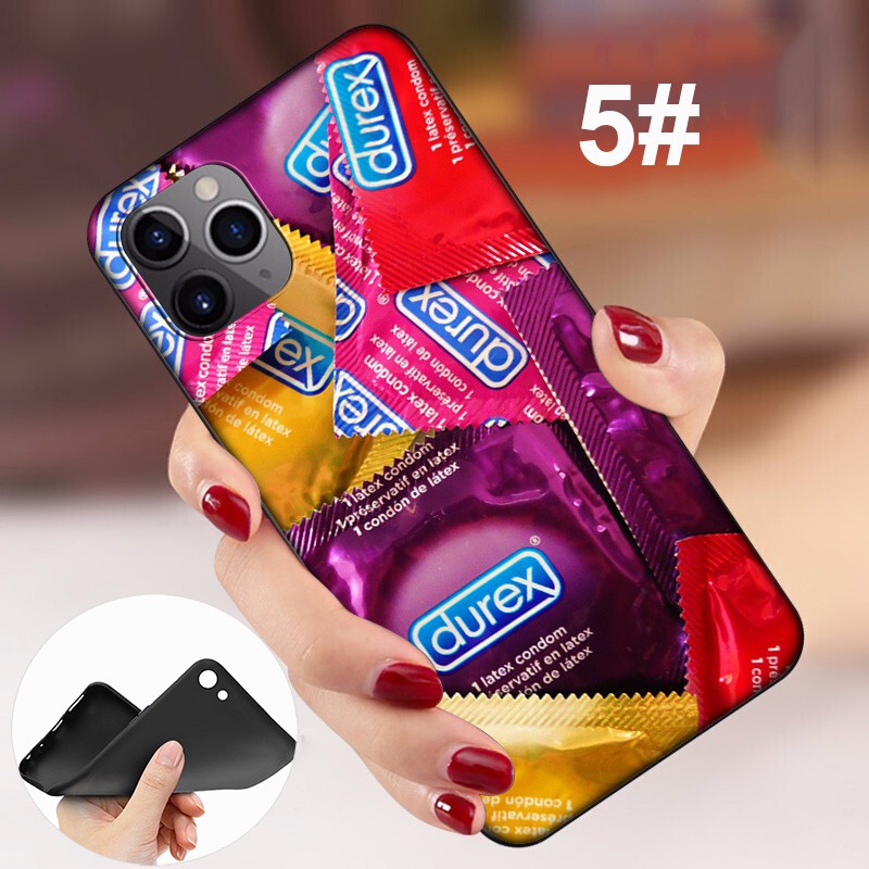 Ốp điện thoại TPU mềm họa tiết Durex QL13 cho iPhone X Xs Max XR 6 6s 7 8 Plus 5 5s SE 2020 6+ 6s+ 7+ 8+