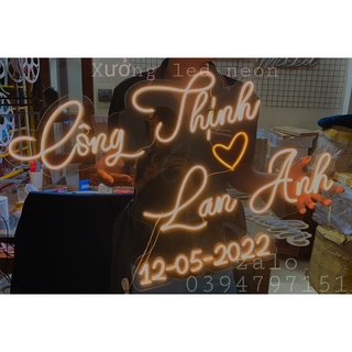 Led neon theo yêu cầu Đèn Led Neon chữ- Neon theo tên thiết kế decor trang trí phòng ngủ- Xưởng led neon