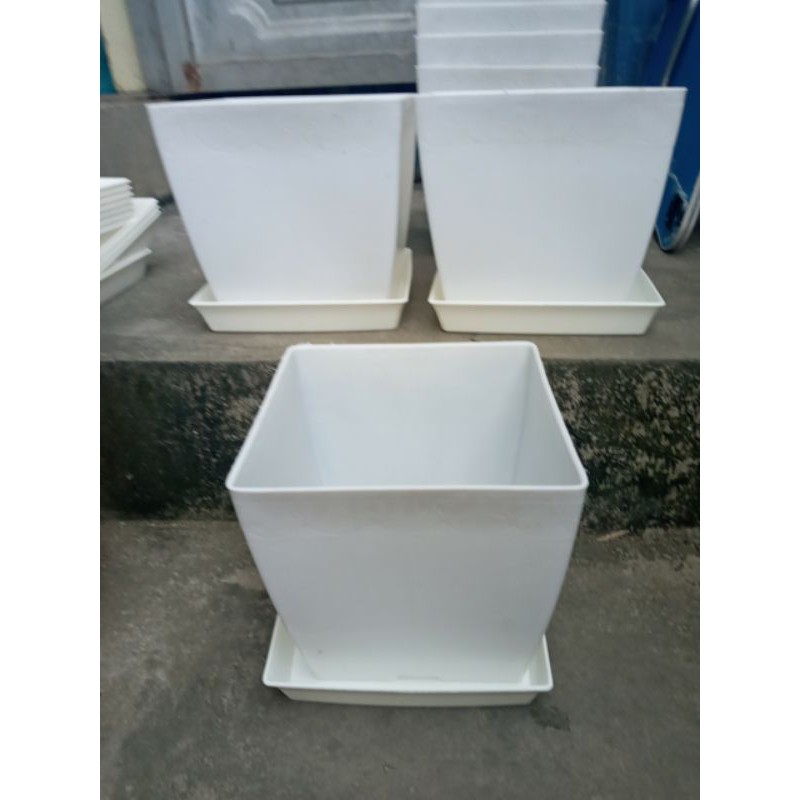 SIÊU PHẨM CHẬU VUÔNG 20CM KÈM ĐĨA