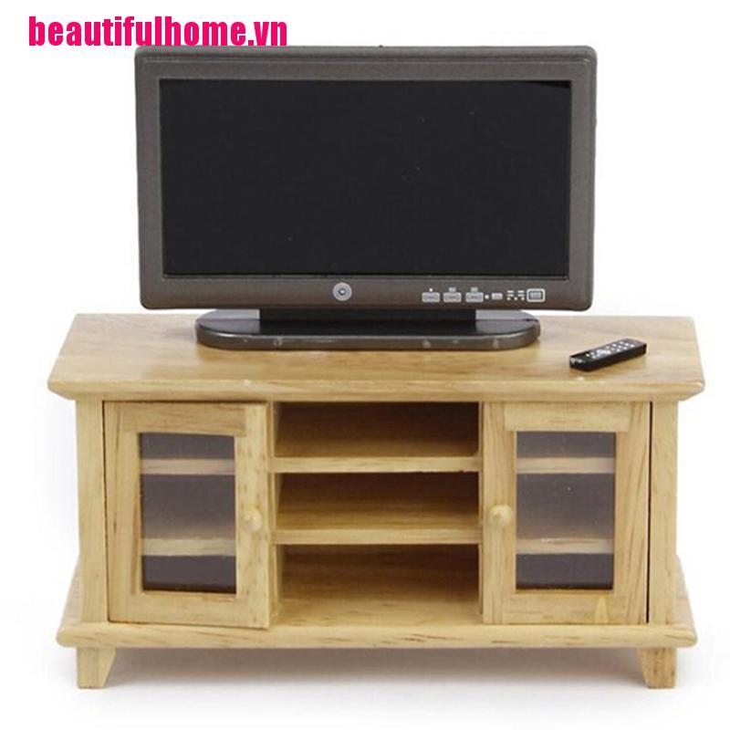 Mô Hình Tv Bằng Gỗ Trang Trí Nhà Búp Bê
