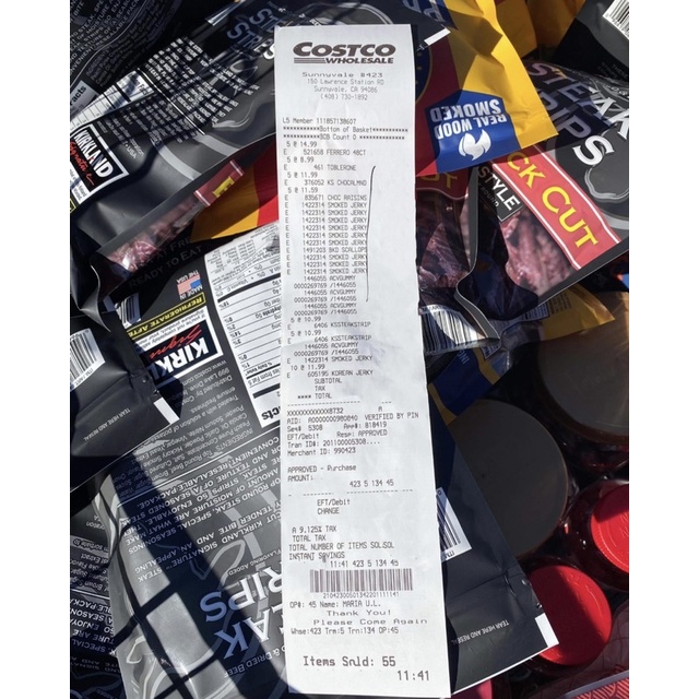 Khô Bò Thượng Hạng Steak Strips Kirkland Mỹ 340g